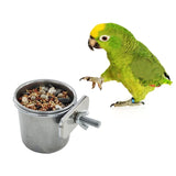 Cecuca Stainless Steel Hanging Cage Bowl for Pet Birds