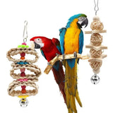 8-Piece Cecuca Bird Parrot Swing Toys Set for Small Parakeets and Cockatiels