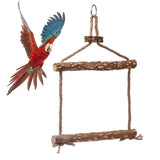 Cecuca Bird Swing Toy: Wooden Perch & Stand for Parrots, Macaws, & Hens