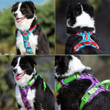 Cecuca Reflective Nylon Dog Harness for Small Big Dogs Outdoor Training