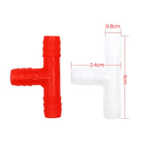 8mm Plastic Tee Tube Connector for Rabbit Chicken Quail Doves Pets Nipple Drinker Connection