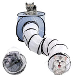Cat Tunnel with Ball & Crinkle, Collapsible Play Tube for Cats, Dogs, Kittens - Cecuca Brand