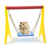 Cecuca Chicken Swing Toy with Hanging Chain for Bird Cage Perch Stand