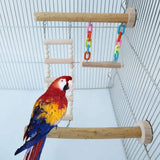 Cecuca Bird Perch Stand Toy Swing Climbing Ladder Chewing Beads Play Gyms