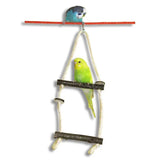 Cecuca Bird Stand Rod Perch Swing Toy Playground Branch Chewing Wood Fork Branch Cage