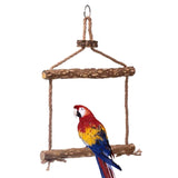 Cecuca Bird Swing Toy: Wooden Perch & Stand for Parrots, Macaws, & Hens