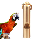 Cecuca Bird Parrot Training Whistle - Sound Reflective Sonic Brass Control for Dogs, Doves, Pigeons