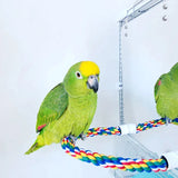 Cecuca Bird Mirror Swing Rope Perch Toy Set for Parrot Conure Lovebirds Canaries