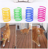 Cecuca Cat Spiral Spring: Interactive Durable Plastic Toy for Cats - Keep Fit & Kill Time