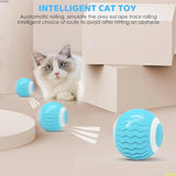 Cecuca Interactive Cat Toy Ball with LED Lights - Smart 360° Rolling Kitten Toy