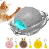 Cecuca Interactive Rabbit Ear Cat Toy Ball with Bird Sound and Light