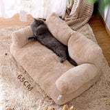 Cecuca Luxury Plush Cat Bed Sofa - Cozy Winter Retreat for Your Furry Friend