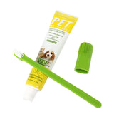Cecuca Dog Tartar Control Kit - Toothpaste, Toothbrush & Fingerbrush for Dog Teeth Cleaning