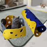 Cecuca Splicing Cat Toy Felt Pom Nest - Interactive Fun for Your Feline Friend
