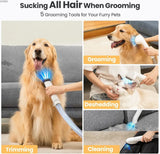 Cecuca Pet Grooming Kit: Vacuum, Clipper, Brush & Tools