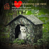 Cecuca Outdoor Cat Nest Waterproof Cat Shelter House Warm Dog Kennel