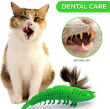 Catnip Infused Cecuca Cat Toothbrush Toy for Dental Care and Interactive Play