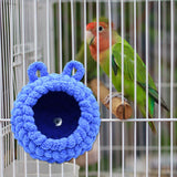 Cecuca Parrot House Coral Velvet Nesting Hut for Bird Parakeet and Winter Parrot