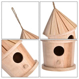 Cecuca Mini Bird House Nest Wall-mounted Hanging Decoration for Home and Garden