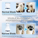 Cecuca Dog Trimmers: Double Blade Grooming Kit for Precise Hair Trimming