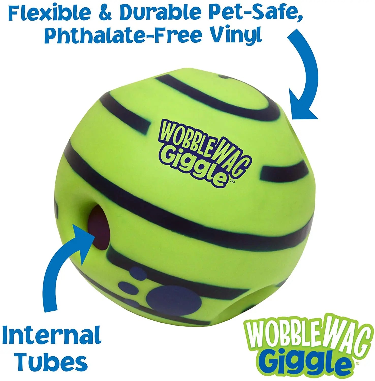 Cecuca Wobble Wag Giggle Glow Ball - Interactive Toy for Dogs