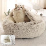 Cecuca Plush 2-in-1 Pet Bed and Nest - Cozy Comfort for Cats and Small Dogs