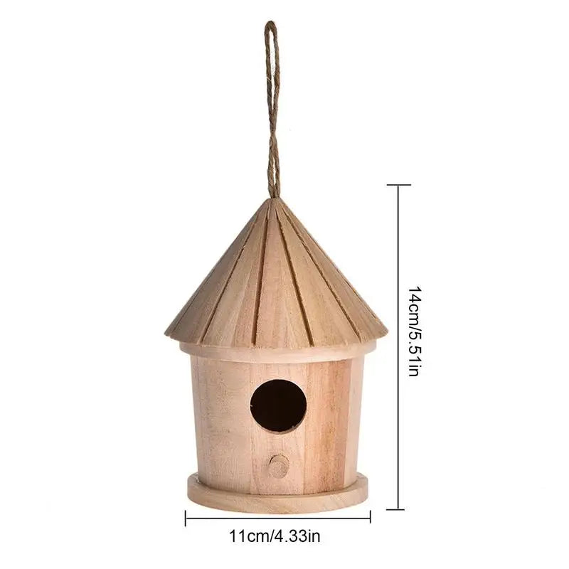 Cecuca Mini Bird House Nest Wall-mounted Hanging Decoration for Home and Garden
