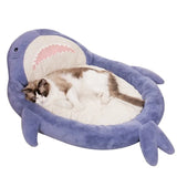Cecuca Non-Slip Shark Pet Nest Cat Dog Bed Cave Removable Washable Mat