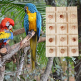 Cecuca Bird Toys Wood Peg Board Peck Chewing Mental Training for Small Large Medium Birds