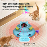 Cecuca Cat Light Feather Toys 4 in 1, Rechargeable Interactive Cat Exercise Toy