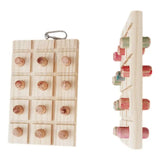 Cecuca Bird Toys Wood Peg Board Peck Chewing Mental Training for Small Large Medium Birds