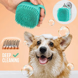Cecuca Silicone Dog Bath Brush: Grooming & Massage Brush with Shampoo Dispenser